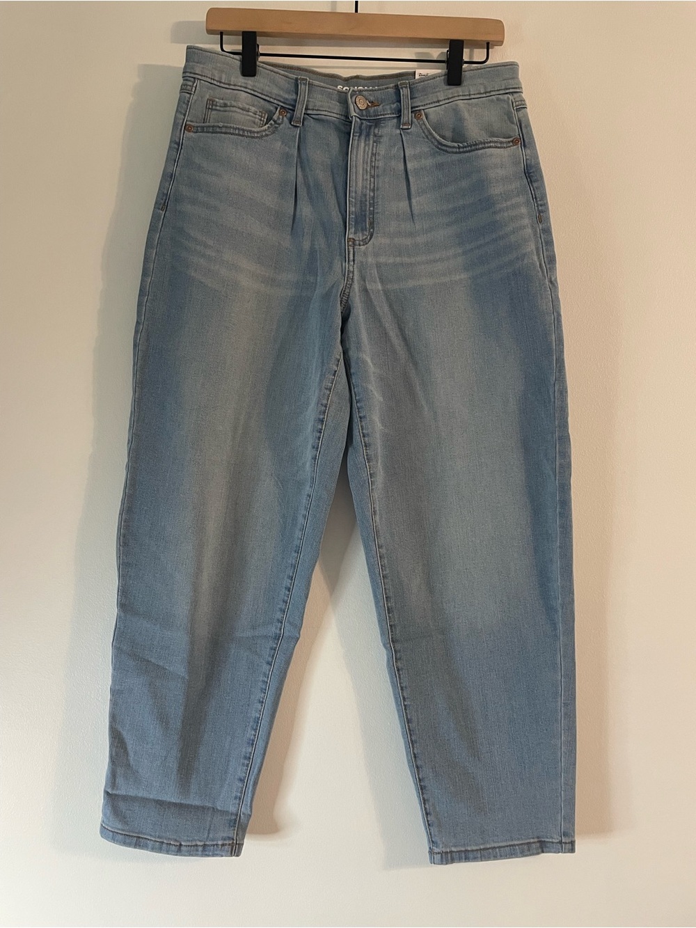 Baggy Denim Jeans Ankle Tapered Barrel Light Blue Women’s 8 Fall Winter